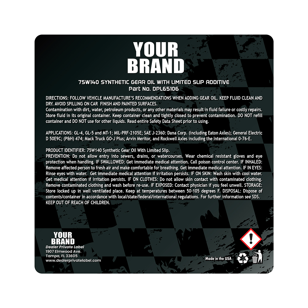 synthetic gear oil 75w 90 with limited slip friction modifier 64 oz. synthetic gear oil 75w 90 with limited slip friction modifier 64 oz.