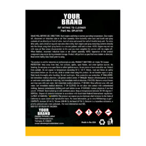 dpl8709 5oz air intake tb cleaner label